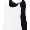 TRIM CAMI 2 PACK - Top - White/black
