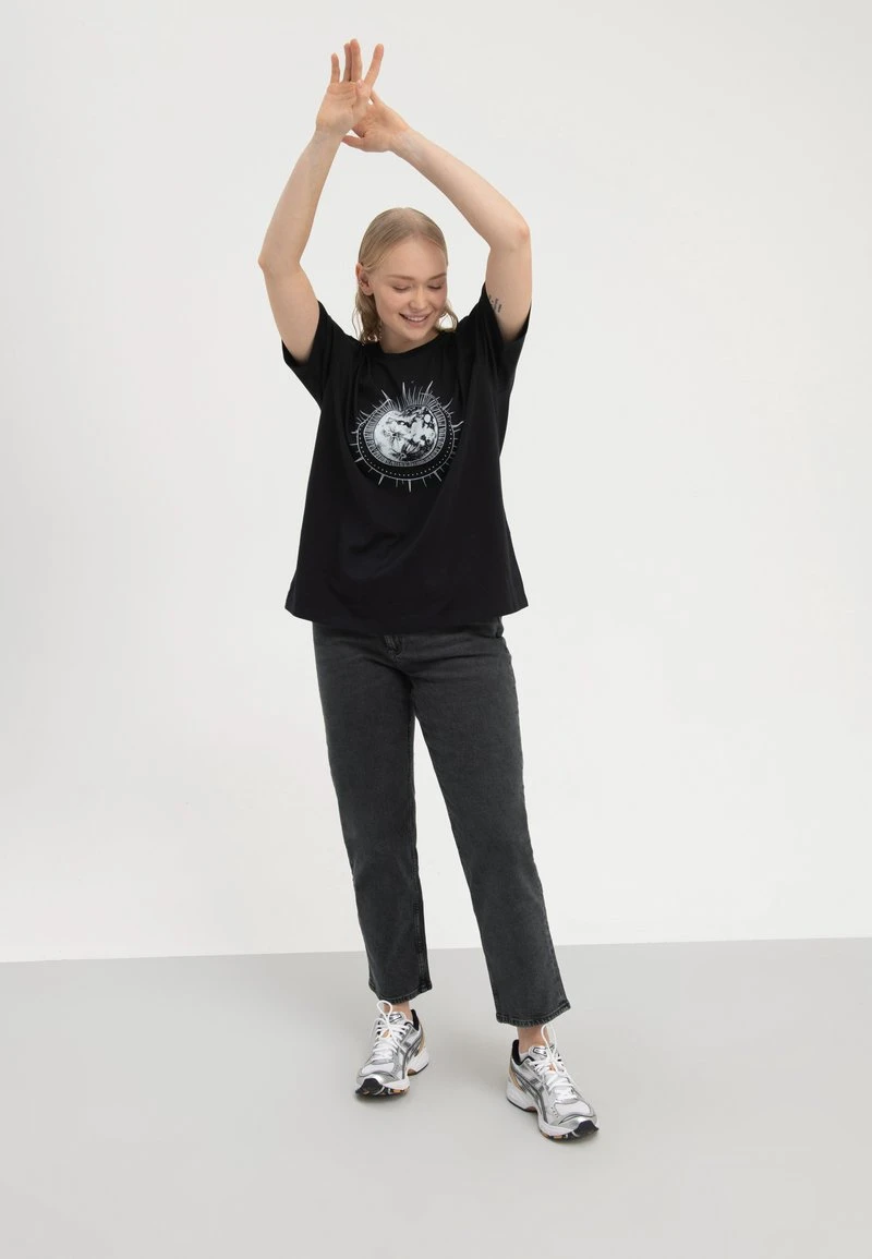 T-Shirt Print - Black – Bild 2