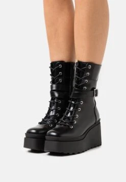 Schnürstiefelette - Black