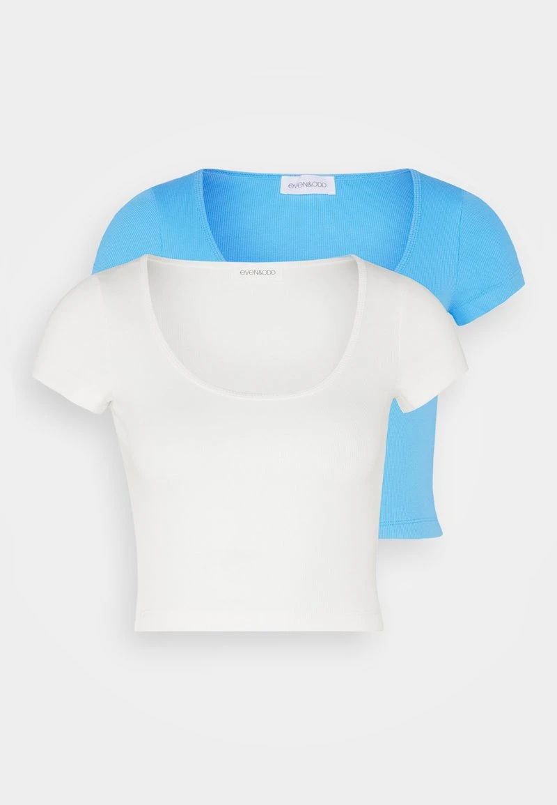 Even&Odd 2 PACK - T-Shirt Basic - White/blue – Bild 6