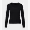 Even&Odd RIBBED - VARIEGATED - Strickpullover - Black