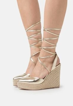 Plateausandalette - Gold